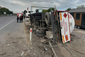 TAŞKÖPRÜ LPG YÜKLÜ TANKER DEVRİLDİ