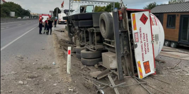 TAŞKÖPRÜ LPG YÜKLÜ TANKER DEVRİLDİ